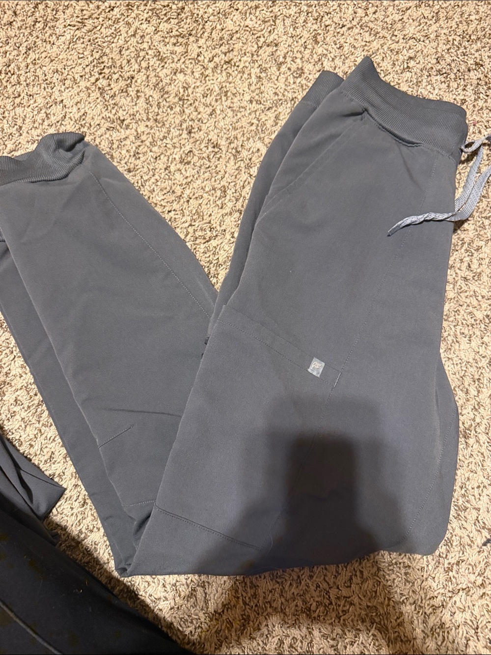 Charcoal Gray Jogger Scrub pants on call scrub Fabletics